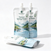 Sachet souple personnalisable en plastique alimentaire imprimé avec bec verseur, 100ml, 200ml, 300ml, pour lait, boissons et jus, emballage de boissons en gros