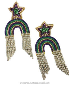 Pendientes de Aro Bohemios Geométricos Ligeros Hechos a Mano con Cuentas de Semillas, Joyería de Moda Colorida Personalizada para Festivales y Fiestas, Venta al por Mayor - Product Image 5