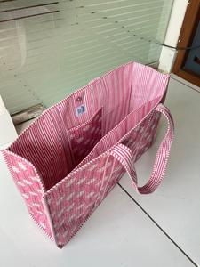 Cotton Pink Printed Tote Bag Fashionable Simple Leopard Print Pattern Tote Bag <b>Canvas</b> <b>Handbag</b> Bulk Product - Product Image 2