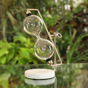 White Marble Base Glass <b>Sand</b> <b>Timer</b> Elegant Hourglass Decor For Office Desk And Modern Home Display Wholesale From India - Product Image 5