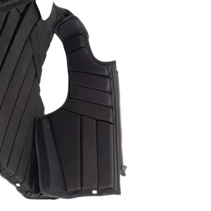 Gilet de sécurité équestre unisexe noir matelassé avec fermeture éclair respirant pour l'équitation 2026 - Product Image 3