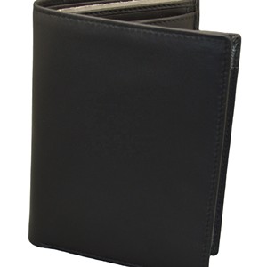 Cartera Trifold de Cuero Genuino para Hombre, Protección RFID, Estilo Minimalista, Negra, de Poliéster, con Bloqueo RFID, para Tarjetas de Viaje - Product Image 3