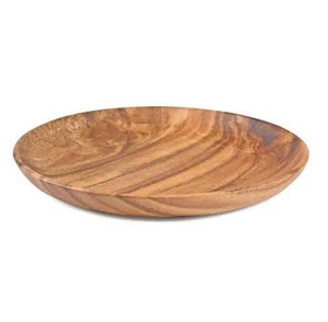 Trendy Round Wooden Serving <b>Plate</b> Handmade Solid Color Minimalist Design Dishes & <b>Plates</b> Customized On Sale - Product Image 1