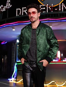 Autumn/Winter New <b>Men's</b> Fashion Casual Loose <b>Long</b> Satin Softshell Breathable Detachable Collar Stand <b>Jacket</b> - Product Image 6