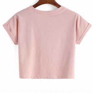 T-shirts courts pour femmes, tendance, design personnalisé, pour usage extérieur, couleur unie, confortables à porter - Product Image 2