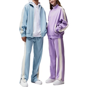 2024 haute qualité fermeture éclair survêtement unisexe piste sueur jogging costume deux 2 pièces survêtement ensemble pour hommes - Product Image 4