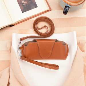 Genuine Leather <b>Glasses</b> Cover Slim Luxury Cowhide Pouch Handmade Vintage <b>Reading</b> Eyewear Protector Case Bag LGC-0023 - Product Image 2