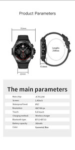 Reloj Inteligente AMOLED de 1.4 Pulgadas para Hombre y <span class=keywords><strong>Mujer</strong></span>, Modo Multideportivo, Resistente al Agua IP68, Monitor de Actividad Física - Product Image 6