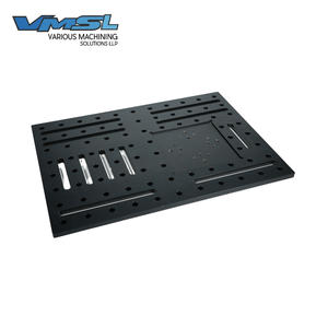 Precision CNC Machined Stainless Steel Black Fixture Plate Threaded Holes Drilling Mounting <b>Grid</b> for Industrial Tooling Machine - Product Image 1