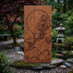 Wooden Urn <b>Memorial</b> <b>Keepsake</b> <b>Box</b> Engraved Cremation Ashes Container Moon Tree Pattern Home Remembrance - Product Image 6