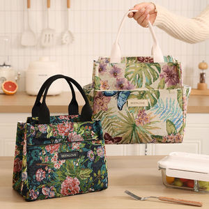 Modern Botanical Print <b>Insulated</b> <b>Lunch</b> Handbag Large Capacity Leakproof Food Storage Organizer for Professionals - Product Image 3