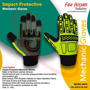 ถุงมือช่างออกแบบได้ตามต้องการถุงมือหนังป้องกันการกระแทกสำหรับใช้งานกลางแจ้งขายส่งจากปากีสถาน - Product Image 6