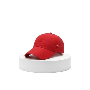 Wholesale <b>Plain</b> 6 Panel Waterproof Mesh <b>Baseball</b> <b>Cap</b> Golf Hat Custom Embroidery Label Logo Laser Cut Hole 100% Polyester - Product Image 4