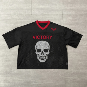 Camiseta Deportiva Corta Personalizada para Mujer, Estilo Urbano, Negra, Transpirable, con Malla, Logotipo Personalizado - Product Image 2