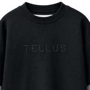 Camiseta de Manga Larga de Alta Calidad para Hombre, Algodón, Lisa, Negra, Transpirable, Cuello Redondo - Product Image 5