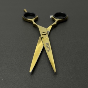 Ciseaux à effiler pour barbier, personnalisables, très demandés, avec manche en plastique et lame en acier inoxydable à pointe affûtée - Product Image 6