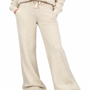 Pantalones de chándal acampanados de pierna ancha para mujer, pantalones acampanados de ajuste holgado para uso informal moderno, pantalones acampanados suaves para moda diaria relajada - Product Image 2