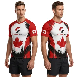 Custom Men's Short Sleeve <b>T</b>-<b>Shirt</b> Sublimation Printed Quick Dry Casual Loose Fit O-Neck Knitted Polyester Anti-UV Eco-Friendly - Product Image 6
