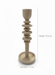 Support de bougie en aluminium antique décoratif pour bougies chauffe-plat (8,3 pouces) – Idéal pour la décoration intérieure, centre de table et parfait pour toutes occasions - Product Image 2