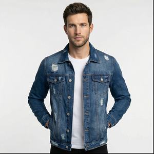 Fabricante de alta calidad OEM personalizado algodón lana Casual Denim invierno Jeans y chaquetas conjuntos para hombres desgaste Jean chaqueta hombres - Product Image 1