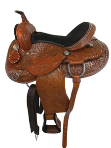 Selle de cheval western en cuir de qualité supérieure, directement de l'usine, équipement professionnel pour l'équitation en ranch et sur sentier, fabricant et fournisseur exportateur - Product Image 2