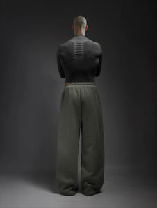 Pantalon de survêtement baggy personnalisé pour homme, coupe évasée, en molleton brossé 520g, jambe large, haute qualité - Product Image 5