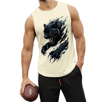 Camiseta sin mangas para hombre, nueva, de calidad, con estampado de Pantera Negra, informal, deportiva, con cuello redondo, estilo urbano