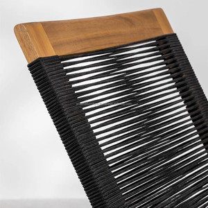 Silla para tumbona, sillón de masaje para playa, silla cómoda de madera con correas de cuerda, instalaciones de relajación para Hotel - Product Image 5