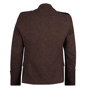 Chaqueta de Tweed Marrón Personalizada con Diseño Argyle, Abrigo de Tweed Premium, Moda de Invierno - Product Image 2