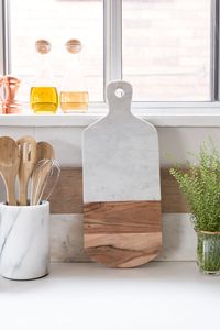 Elegant hosting tray premium appetiser board designer kitchen accessories oval serving platter marble <b>wood</b> serve ware stylish - Product Image 3