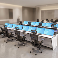 Console de salle de contrôle intelligente, mobilier de salle de contrôle sur mesure, bureau d'opérateur industriel, conception de poste de travail pour centre de commande