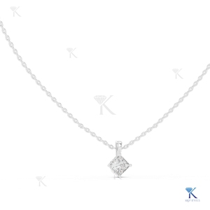 Lab Grown Diamond 0.75 CT Princess Cut <b>Pendant</b> Necklace 14K 18K <b>Solid</b> <b>Gold</b> Dainty Minimalist Everyday Wedding Party Jewelry Gift - Product Image 1