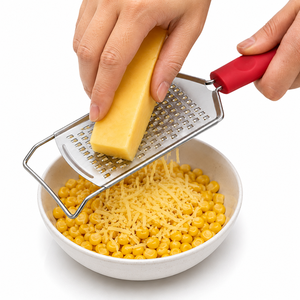 SKUAS Stainless Steel <b>Cheese</b> <b>Grater</b> with Red Plastic Handle 26.5 Cm Length Durable Ergonomic Hand Wash Only Kitchen Tool - Product Image 4