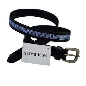 Cinturón de equitación de cuero genuino indio con diseño de múltiples cristales Accesorio ecuestre decorativo. - Product Image 3