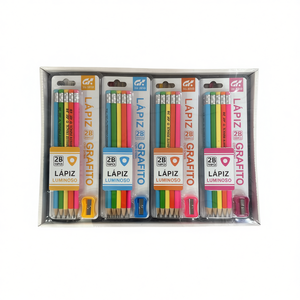 Lápices de Colores Fluorescentes LAPIZ 2B, Juego de 10 Piezas con 12 Unidades por Paquete - Product Image 1