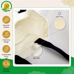 Bolsa de Compras de Algodón Teñido y Estampado Personalizado, Ecológica y de Buena Calidad, con Asa de Lona Suave y Resistente - Product Image 2