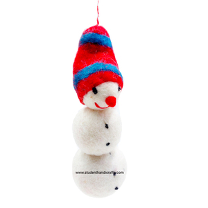 Ornement de Noël en feutre de laine en forme d'oiseau – Idée cadeau - Product Image 1