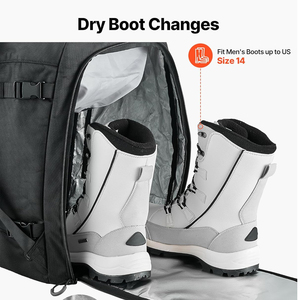 Bolsa de esquí resistente con cubierta impermeable y asas de transporte cómodas, bolsa de esquí multifuncional con compartimentos separados - Product Image 5