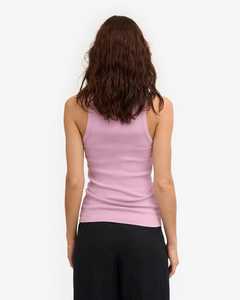 Women's Whiteaura International <b>Knitted</b> 100% Cotton Scoop Neck Tank <b>Top</b> Solid Pink Minimalist Style Regular Length <b>Sleeveless</b> - Product Image 4