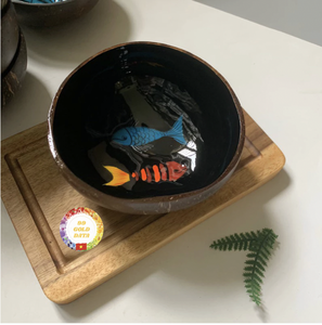 Tazón de Coco Ecológico Vietnamita, Hecho a Mano, para Servir Arroz, Frutas, Ensaladas, Decoración Rústica para el Hogar - Product Image 6