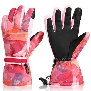 Gants de ski et de snowboard d'hiver, imperméables, coupe-vent, isolés thermiquement, compatibles avec les écrans tactiles, sangle de poignet réglable - Product Image 6