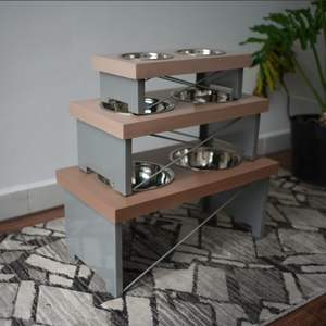 Customized Portable Stainless Steel Pet Bowl Feeders Eco-Friendly Wood <b>Bottle</b>-Shaped <b>Dog</b> and Cat Feeding Bowls Small Size - Product Image 5