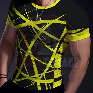 Customized Woven Sublimation Print Sports T-Shirt High-Stretch <b>Short</b> Sleeve Men Fitness Wear Plus Size Casual Eco-Friendly Tee - Product Image 6