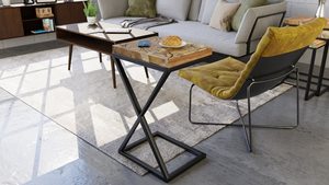 bedside <b>table</b> metal frame wood top (UK term: bedside <b>table</b>) <b>sofa</b> side <b>table</b> metal wood small end <b>table</b> wood and metal Iron & Sol - Product Image 4