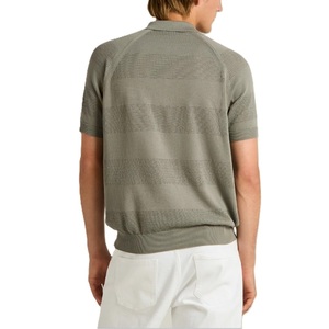 Men's Custom Logo Winter Sweater Jacquard Pattern Knitted 100% Acrylic Short Sleeves Crew Neck Solid Design Casual Lapel <b>Jumper</b> - Product Image 5