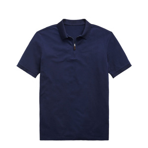 Camiseta de Manga Corta para Hombre, Estilo Casual Elegante, Antiarrugas, Lisa, Mezcla de Algodón, Tejido Jersey, 220g, Ligera, para Vacaciones de Verano - Product Image 5