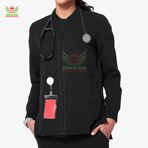 Ensembles de blouses médicales roses en coton tricoté et polyester, séchage rapide, respirants, uniformes d'hôpital unisexes, fabriqués au Pakistan - Product Image 2