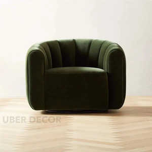 Serenity Curve Mid-Century Modern Japandi-Inspirado Chaise Lounge Chair - Product Image 4