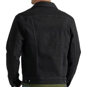 Blouson de moto pour homme style denim cowboy, respirant, de haute qualité, coupe ajustée, col montant, polyester/coton - Product Image 3