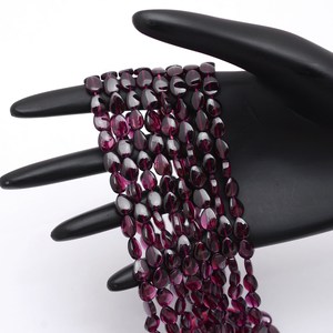 AAA Garnet 5x7mm-6x8mm Smooth Pear Briolette <b>Beads</b> Natural Rhodolite Garnet Semiprecious Gemstone Loose <b>Beads</b> For Jewelry Making - Product Image 1